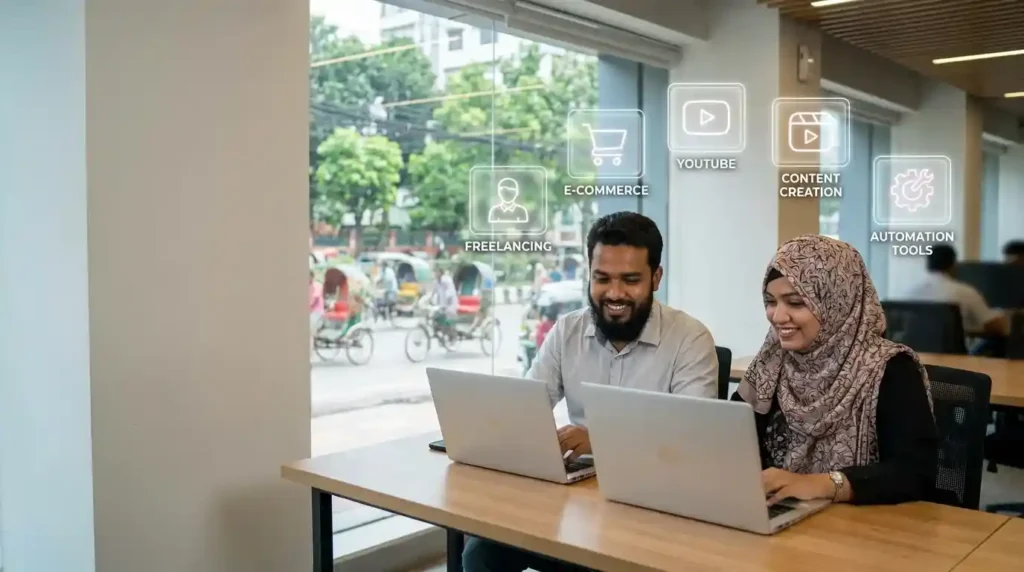 বাংলাদেশে AI দিয়ে freelancing ও digital business setup