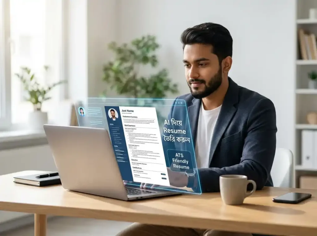 বাংলাদেশের একজন চাকরিপ্রার্থী AI Resume Builder ব্যবহার করছেন