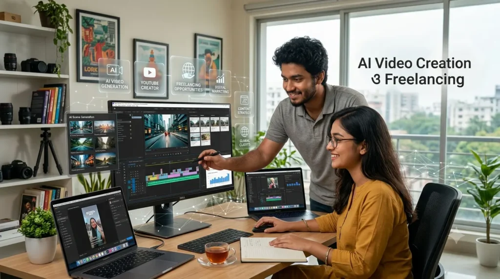 AI Video Creation-এর মাধ্যমে YouTube ও Social Media Content তৈরি