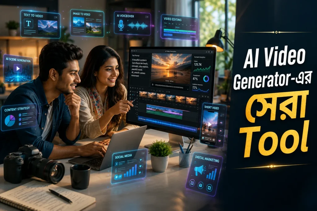 AI Video Generator-এর সেরা Tool ব্যবহার করে ভিডিও তৈরি করছেন বাংলাদেশি Content Creator