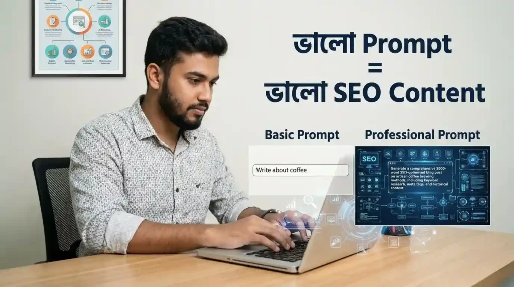 বাংলাদেশি কনটেন্ট রাইটার AI দিয়ে ব্লগ লিখছেন
