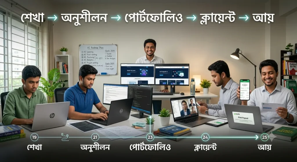 AI দিয়ে কনটেন্ট রাইটিং ও ফ্রিল্যান্সিং শেখার বাস্তব উদাহরণ