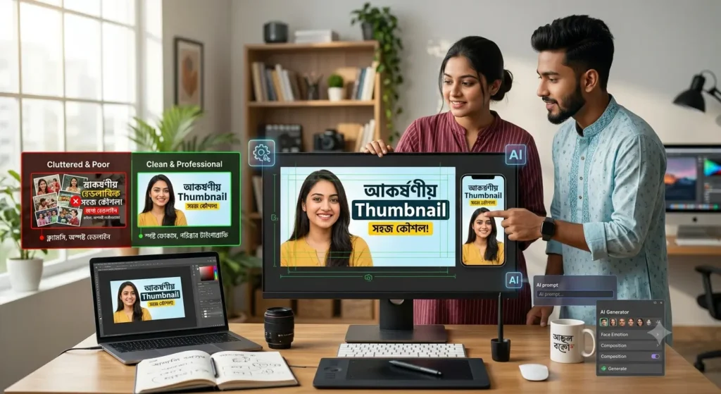 AI Image Generator দিয়ে আকর্ষণীয় Thumbnail তৈরির আধুনিক Workflow