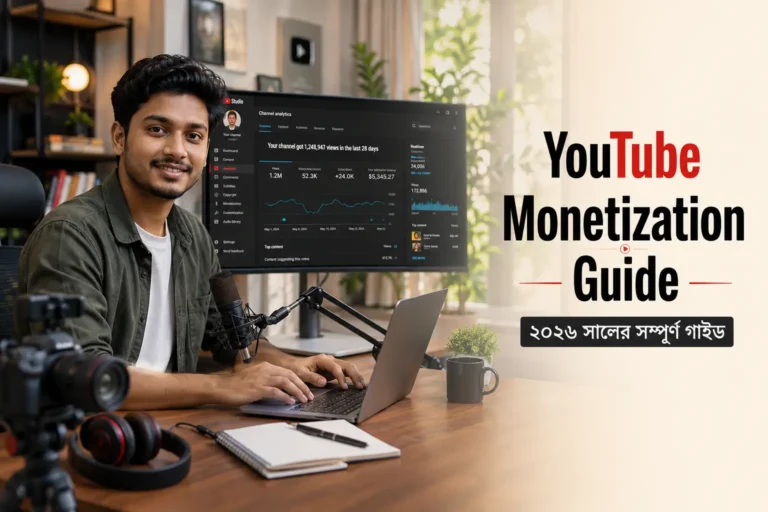 YouTube Monetization Guide ২০২৬ — বাংলাদেশি Creator-এর YouTube থেকে আয়ের গাইড