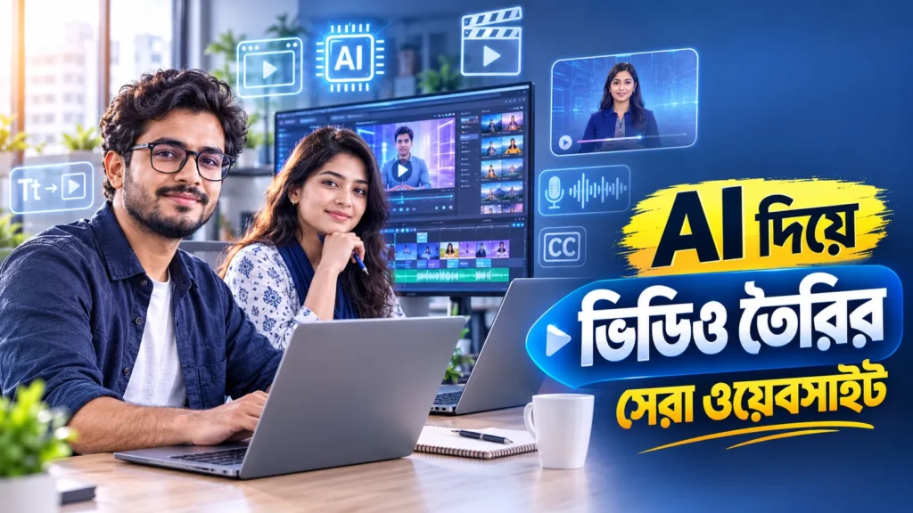 AI দিয়ে ভিডিও তৈরির সেরা ওয়েবসাইট ব্যবহার করে AI Video তৈরি