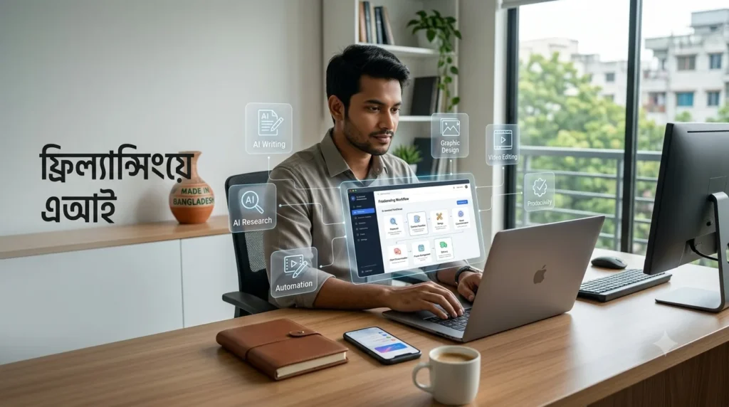 AI Tool ব্যবহার করে বাংলাদেশের তরুণ ফ্রিল্যান্সারের কাজের Workflow