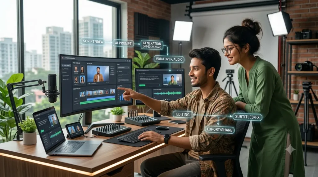 AI Video Generator ব্যবহার করে আধুনিক ভিডিও তৈরির প্রক্রিয়া