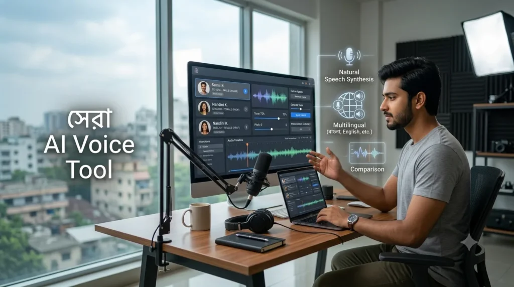 বাংলাদেশি Freelancer AI Voiceover তৈরি করছেন