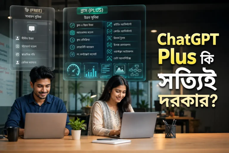 ChatGPT Plus কি সত্যিই দরকার – Free vs Plus তুলনামূলক বিশ্লেষণ