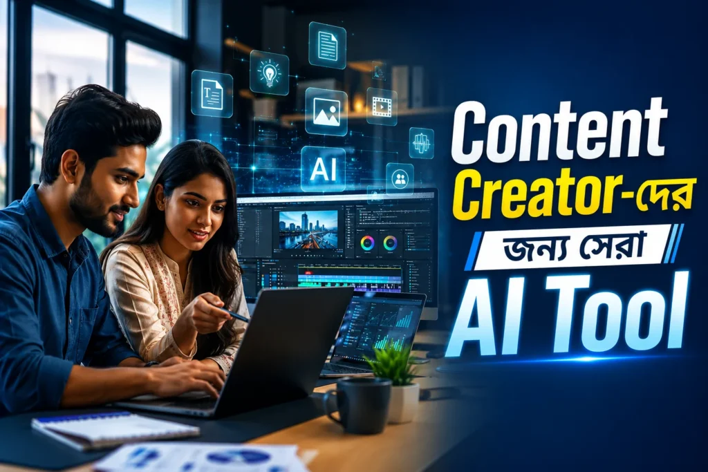 Content Creator-দের জন্য সেরা AI Tool ব্যবহার করে বাংলাদেশি তরুণ Content Creator